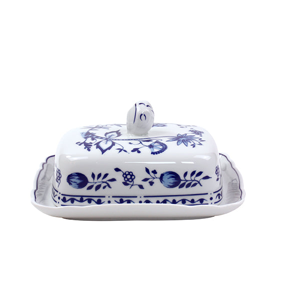 Butterdose eckig mit Knopf 250 g | Romantika