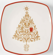 Teller flach 21 cm | Christmas | Golden Tree White Giftbox
