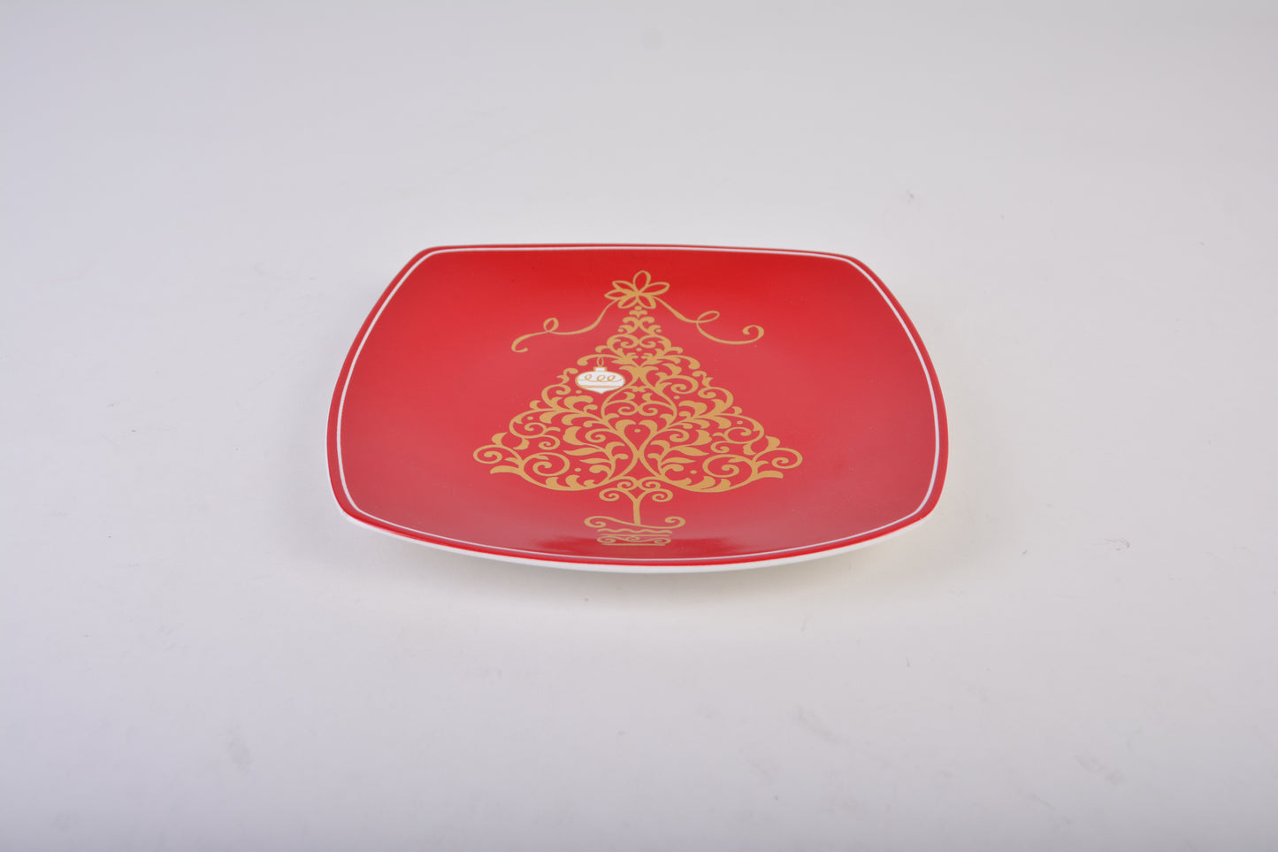 Teller flach 21 cm | Christmas | Golden Tree Red Lantern