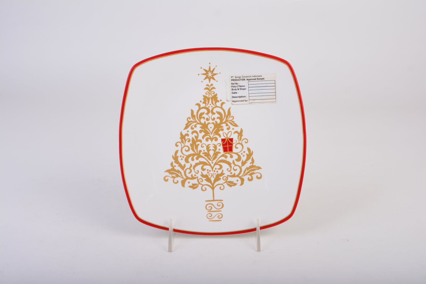 Teller flach 21 cm | Christmas | Golden Tree White Bell