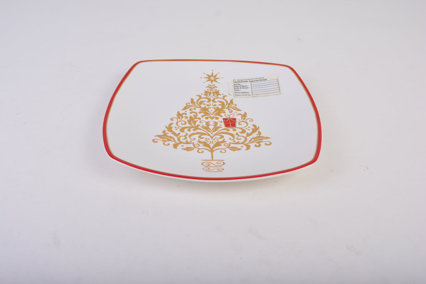 Teller flach 21 cm | Christmas | Golden Tree White Bell