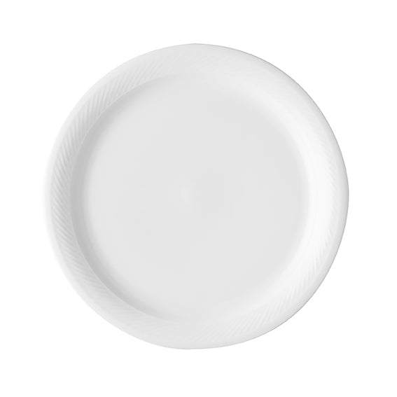 Teller flach (schmale Fahne 2,5) 26 cm | Swing Time | Weiss
