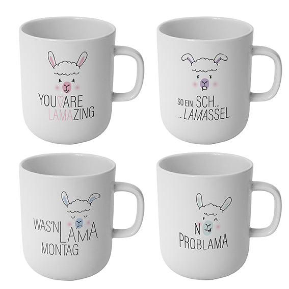 Becher Set 4-tlg. | Pure | Lamaversum 4 Motive