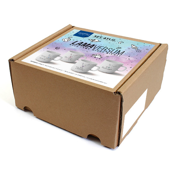 Becher Set 4-tlg. | Pure | Lamaversum 4 Motive