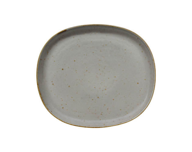 Teller flach eckig 29 x 26cm | Ora | Avola grau