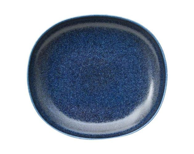 Teller tief eckig 26 x 23cm | ORA | Forio blau