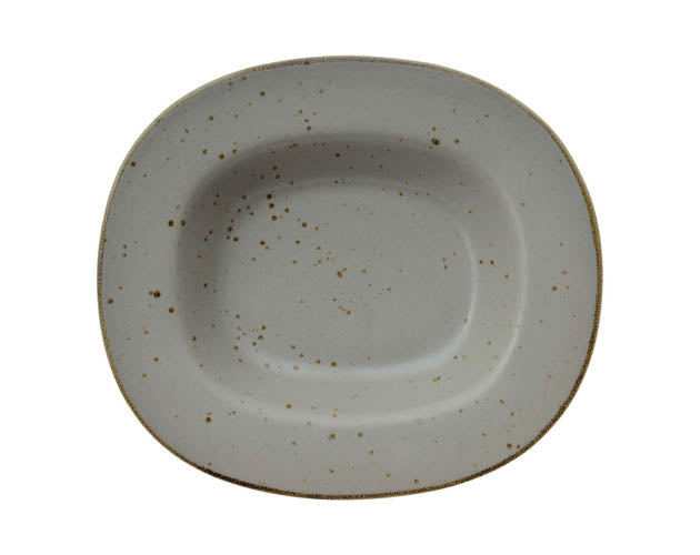 Teller tief eckig Fahne 24 x 21cm / 0,32l | ORA | Avola grau