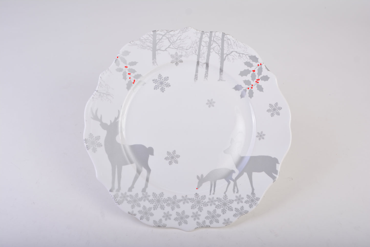 Teller flach 2-tlg. 27,5 cm | Christmas | Peaceful Forest Silver