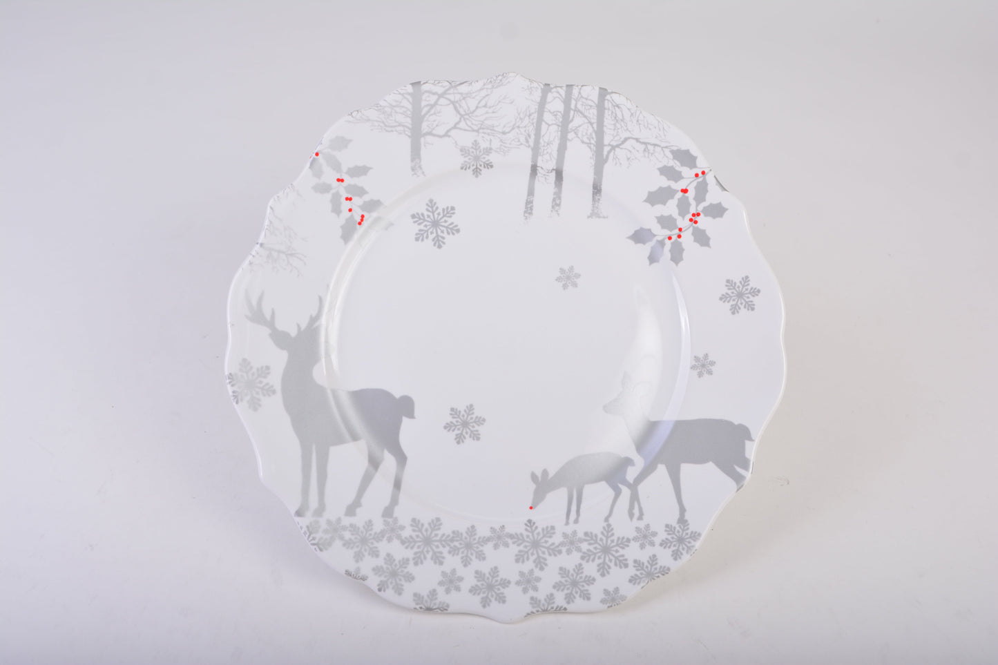 Teller flach 2-tlg. 27,5 cm | Christmas | Peaceful Forest Silver
