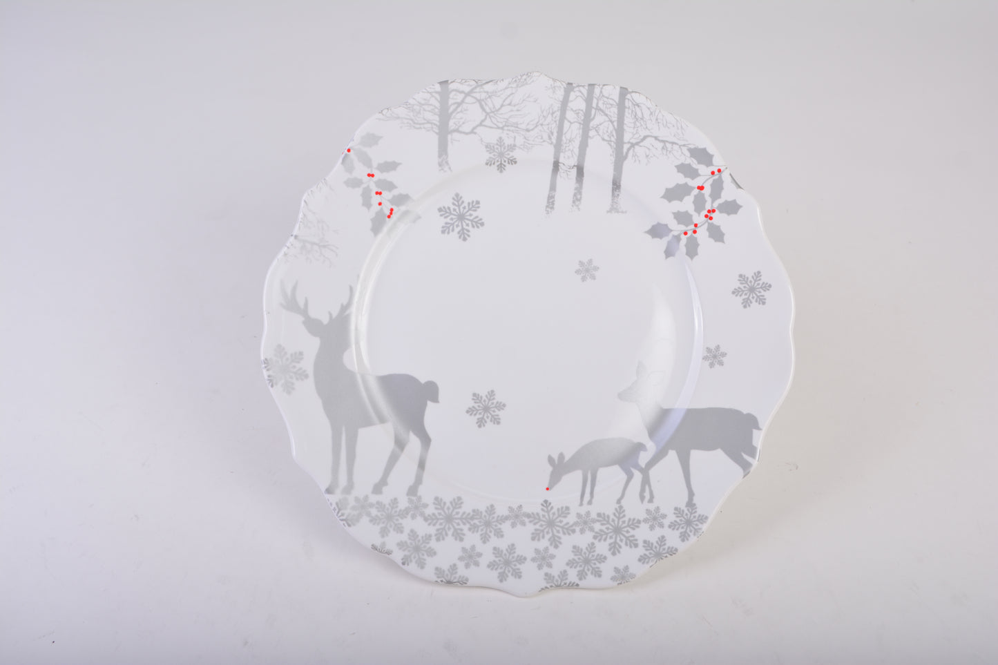 Teller flach 2-tlg. 27,5 cm | Christmas | Peaceful Forest Silver