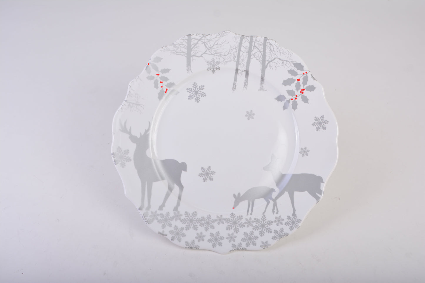 Teller flach 2-tlg. 27,5 cm | Christmas | Peaceful Forest Silver