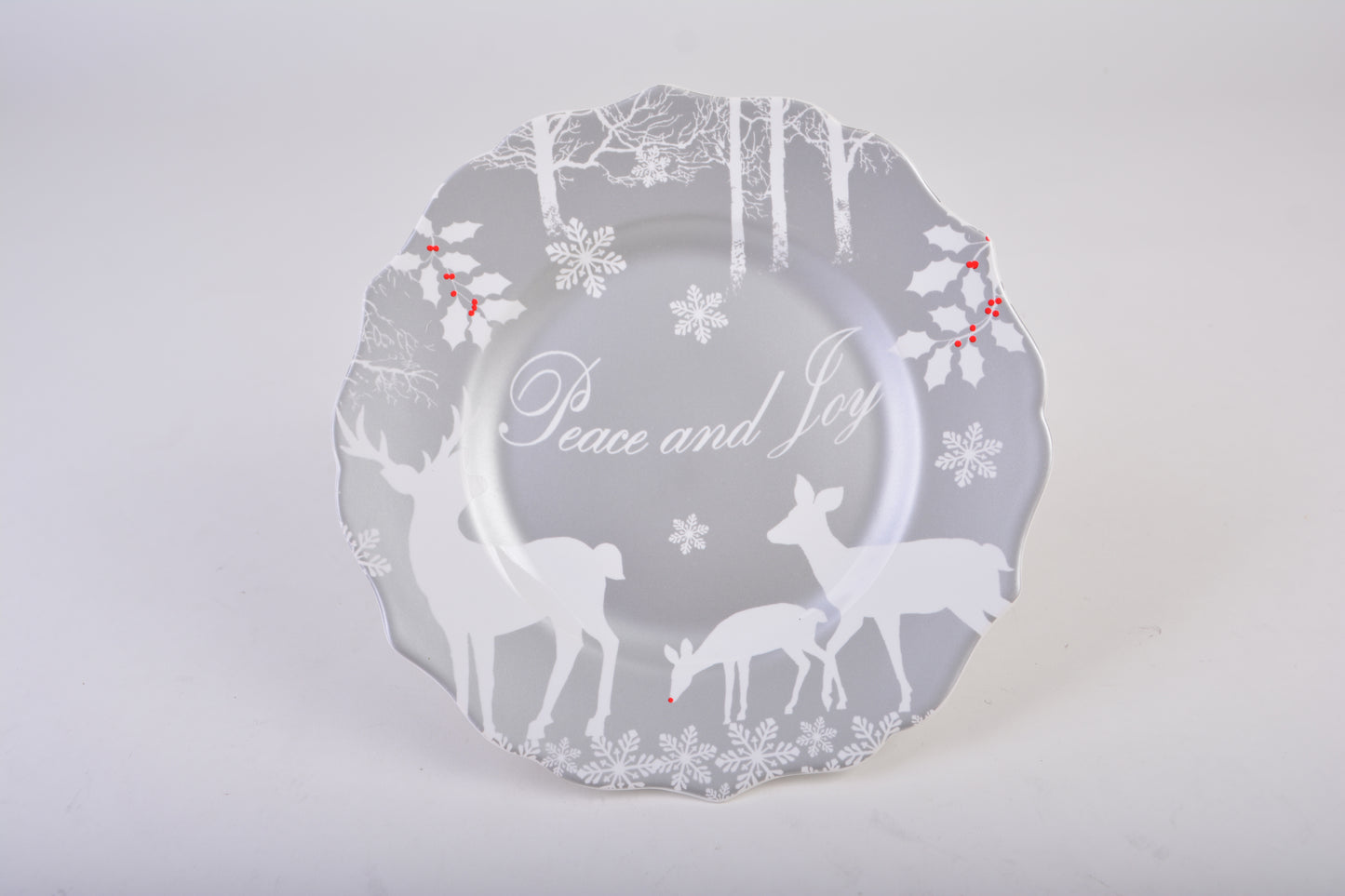 Teller flach 2-tlg. 21,6 cm | Christmas | Peaceful Forest Silver