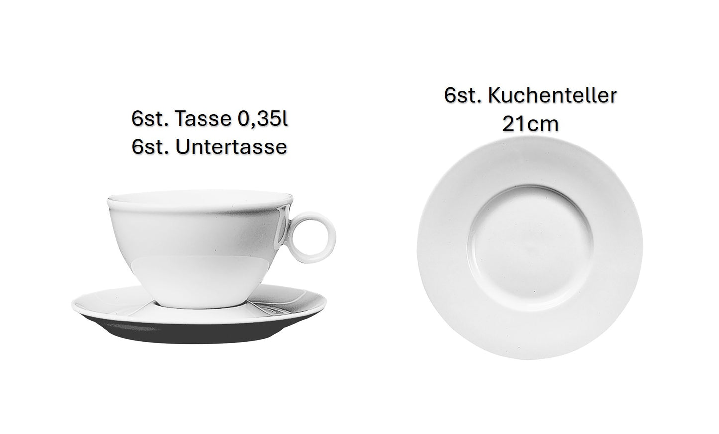Cappuccino- /Tee Set 18-tlg. | Bistro&Co. | weiß