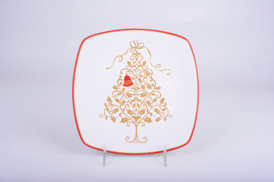 Teller flach 21 cm | Christmas | Golden Tree White Bell