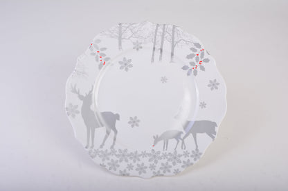 Teller flach 2-tlg. 27,5 cm | Christmas | Peaceful Forest Silver