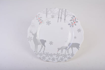 Teller flach 2-tlg. 27,5 cm | Christmas | Peaceful Forest Silver