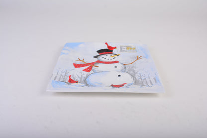 Teller flach rechteckig 26x26 cm | Christmas | Winter Cheer Snowman