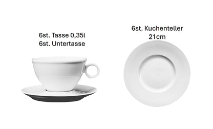 Cappuccino- /Tee Set  18-tlg. | Bistro&Co. | weiß