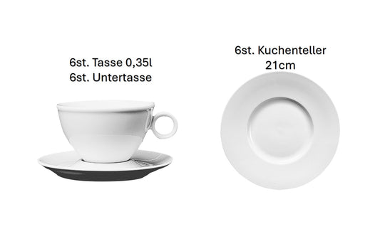 Cappuccino- /Tee Set  18-tlg. | Bistro&Co. | weiß